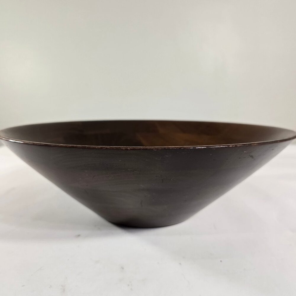 Vintage Ozark Walnutware Mid Century Walnut Serving Salad Decor Bowl 14 X 4 USA